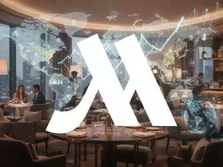 Abstrakte Szene, die den Hotelsektor darstellt, mit Andeutungen von globaler Expansion und vielfältigen Gästeerlebnissen. Warme Beleuchtung, luxuriöse Atmosphäre. - Foto: über boerse-global.de