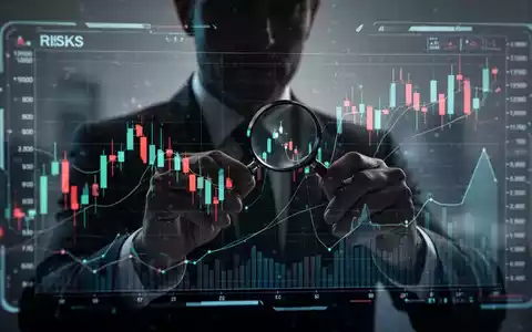 Eine schattenhafte Figur in einem Anzug manipuliert digitale Aktiencharts, symbolisiert Finanzbetrug und rechtliche Risiken. - Foto: über boerse-global.de
