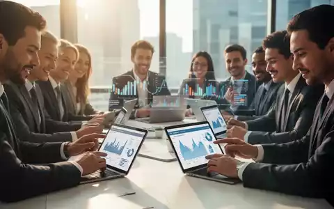 Eine Gruppe von Anlegern analysiert Finanzdaten auf Tablets und Laptops in einem modernen Büro, das Engagement und Zusammenarbeit ausstrahlt. - Foto: über boerse-global.de