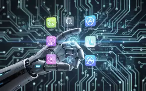 Eine Hand interagiert mit einem holografischen Bildschirm, der App-Symbole zeigt, symbolisiert digitale Updates und KI-Transparenz im Android-Ökosystem. - Foto: über boerse-global.de