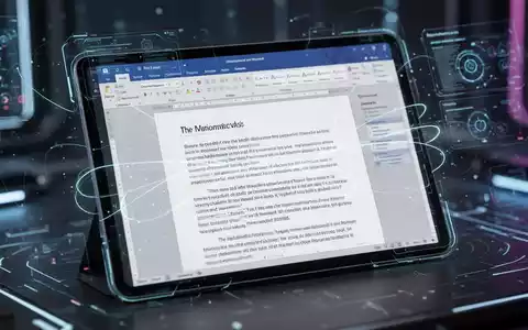Ein Tablet zeigt ein Microsoft Word-Dokument mit KI-Assistenten-Oberfläche, symbolisiert Produktivität und Zusammenarbeit. - Foto: über boerse-global.de