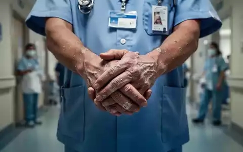 Nahaufnahme der Hände einer Pflegekraft, die die Belastung und den Arbeitsdruck im Pflegesektor symbolisieren. - Foto: über boerse-global.de