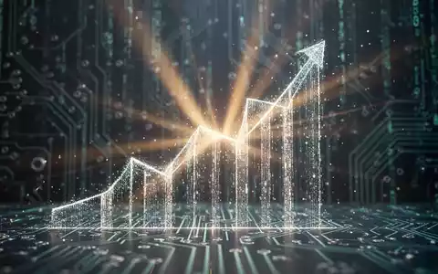 Abstrakte Darstellung von Wachstum und finanzieller Stabilität im Technologiesektor mit aufsteigenden digitalen Elementen. - Foto: über boerse-global.de