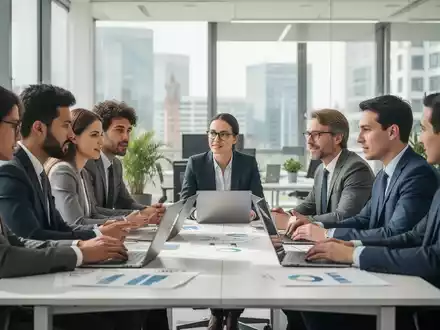 Eine vielfältige Gruppe von Fachkräften arbeitet zusammen in einem modernen Büro und symbolisiert wirtschaftliche Integration. - Foto: über boerse-global.de