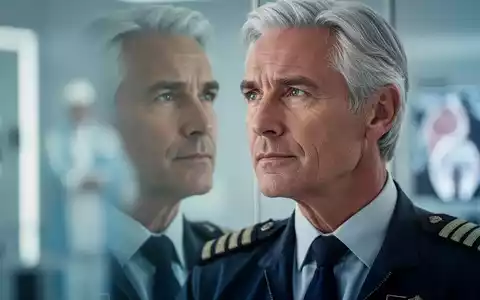 Ein nachdenklicher älterer Mann mit silbernem Haar, der an einen Piloten erinnert, in sanftem Licht, der in die Ferne blickt. - Foto: über boerse-global.de