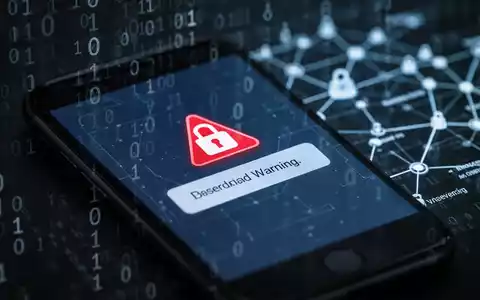 Ein Smartphone-Bildschirm mit einer Sicherheitswarnung, symbolisiert mobile Geräte-Schwachstellen und Cyber-Bedrohungen. - Foto: über boerse-global.de
