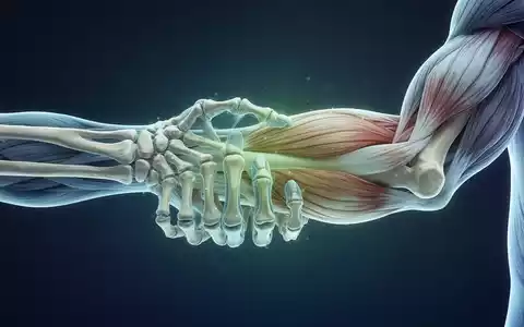 Eine stilisiert menschliche Skeletthand hält einen muskulösen Unterarm. Fokus auf die Verbindung von Knochen- und Muskelgesundheit. - Foto: über boerse-global.de