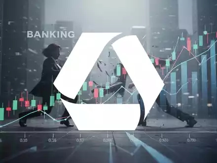 Abstrakte Darstellung des Bankensektors mit Elementen, die Fortschritt und leichte Unsicherheit symbolisieren. - Foto: über boerse-global.de