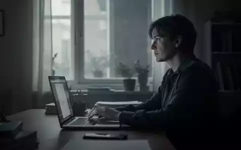 Eine Person sitzt allein an einem Schreibtisch im Homeoffice, schaut nachdenklich aus dem Fenster. Laptop im Vordergrund. - Foto: über boerse-global.de