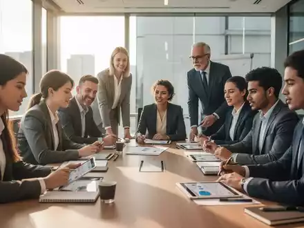 Eine Gruppe junger Auszubildender und Betriebsräte nimmt an einer Schulung teil, die Zusammenarbeit und Lernen betont. - Foto: über boerse-global.de