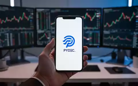 Eine Hand hält ein Smartphone mit Stablecoin-Logo vor einem unscharfen Handelstisch mit mehreren Monitoren. - Foto: über boerse-global.de