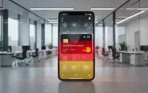 Smartphone mit digitaler Geldbörse in Deutschland-Farben, Symbol für digitale Identität und Datensicherheit. - Foto: über boerse-global.de