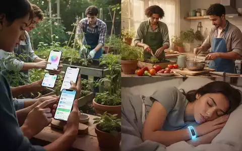 Junge Erwachsene nutzen Smartphones für Produktivität, während andere gärtnern, kochen und schlafen, was digitale Trends und Wohlbefinden ausgleicht. - Foto: über boerse-global.de