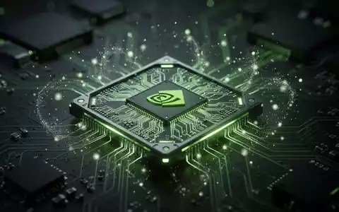 Ein stilisierter, leuchtender Quantenprozessor-Chip mit NVIDIA-Grüntönen und abstrakten Lichtpartikeln auf dunklem, technischem Hintergrund. - Foto: über boerse-global.de