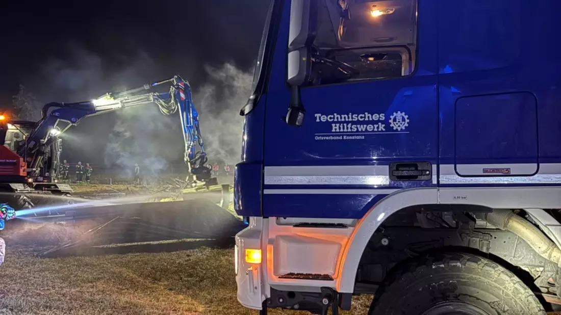 FW Allensbach: B3 Gebäude - Bild: presseportal.de
