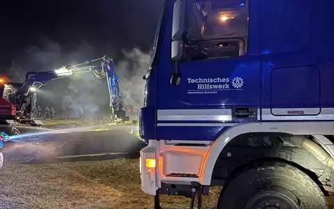 FW Allensbach: B3 Gebäude - Foto: presseportal.de