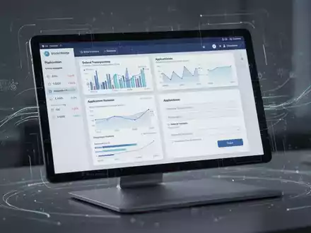 Stilisierte digitale Oberfläche mit Finanzdaten, Diagrammen und Antragsformularen zur Sozialverwaltung. - Foto: über boerse-global.de