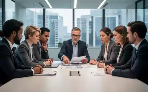 Eine Gruppe von Betriebsräten diskutiert konzentriert an einem Konferenztisch, wobei eine Person auf ein Dokument zeigt. - Foto: über boerse-global.de
