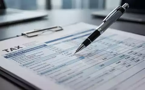 Nahaufnahme eines Finanzhauptbuchs oder Steuerformulars mit einem Stift, der die Komplexität der Steuerberatung und Finanzplanung darstellt. - Foto: über boerse-global.de
