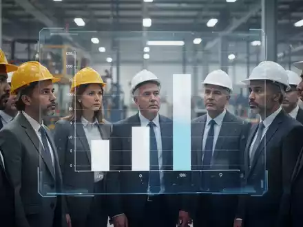 Eine Gruppe von Menschen betrachtet eine digitale Grafik, die deutliche Einkommensunterschiede zwischen zwei Regionen darstellt. - Foto: über boerse-global.de