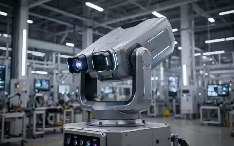 Modernes Verteidigungssystem mit optischen Sensoren in einer Hightech-Fertigungsanlage, das Präzision und fortschrittliche Technologie betont. - Foto: über boerse-global.de