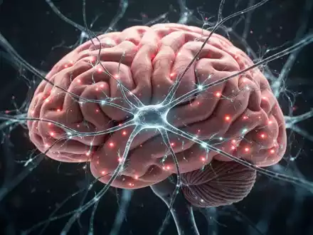 Nahaufnahme eines Gehirns mit beleuchteten neuronalen Netzwerken, das wissenschaftliche Forschung zu Alzheimer-Therapien darstellt. - Foto: über boerse-global.de