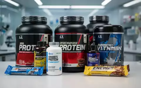 Nahaufnahme verschiedener Sportnahrungsergänzungsmittel wie Proteinpulver und Vitaminflaschen auf einer modernen Oberfläche. - Foto: über boerse-global.de