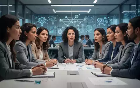 Frauen und Männer diskutieren in einem modernen Universitätsgebäude, symbolisch für Chancengleichheit und akademische Förderung. - Foto: über boerse-global.de