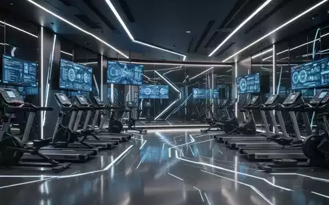 Ein modernes Fitnessstudio-Interieur mit glänzenden Geräten und digitalen Bildschirmen, das Expansion und Konsolidierung symbolisiert. - Foto: über boerse-global.de