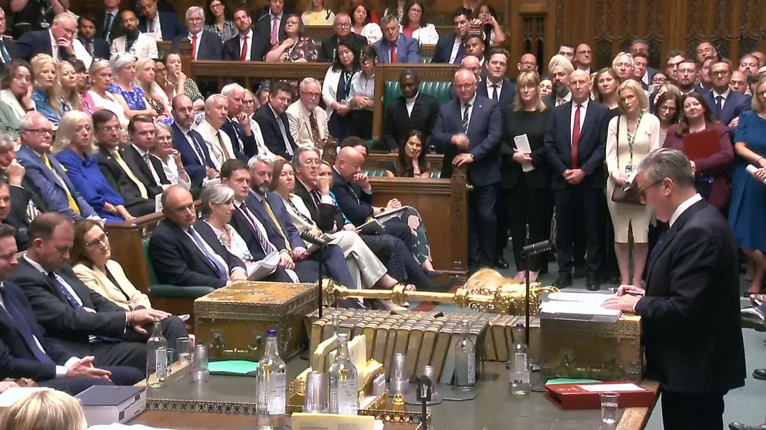 Starmer erlebte seine letzte Fragestunde im britischen Parlament. - Bild: House Of Commons/Uk Parliament/PA Wire/dpa