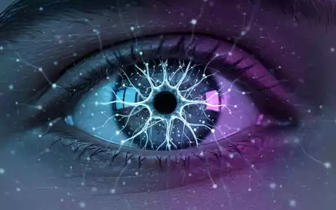 Menschliches Auge, das ein komplexes, leuchtendes neuronales Netzwerk reflektiert, symbolisiert KI-Regulierung und -Überwachung. - Foto: über boerse-global.de