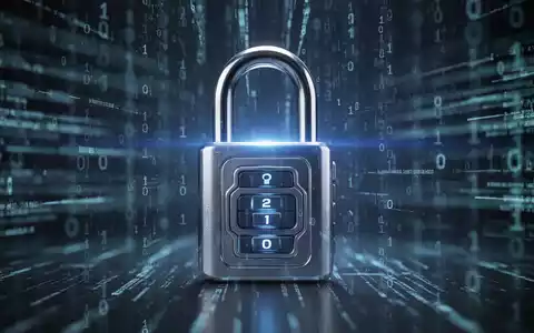 Leuchtendes digitales Vorhängeschloss über verschwommenen Datenströmen, symbolisiert digitale Sicherheit, Kontosperrung und Datenverlust. - Foto: über boerse-global.de