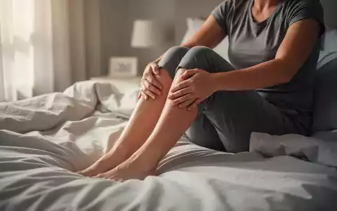 Eine Person führt sanfte Knieübungen im Bett aus, um Schmerzen zu lindern und die Beweglichkeit zu fördern. - Foto: über boerse-global.de