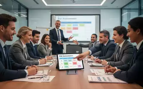 GeschĂ€ftsleute in einem Schulungsraum, die sich mit digitaler Sicherheitsschulung und Risikobewertung beschĂ€ftigen. - Foto: ĂŒber boerse-global.de
