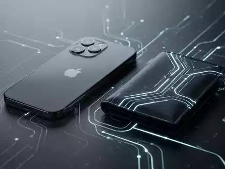 Ein minimalistisches Smartphone und eine Brieftasche, die dezent leuchten, um Konnektivität und fortschrittliche Technologie darzustellen. - Foto: über boerse-global.de
