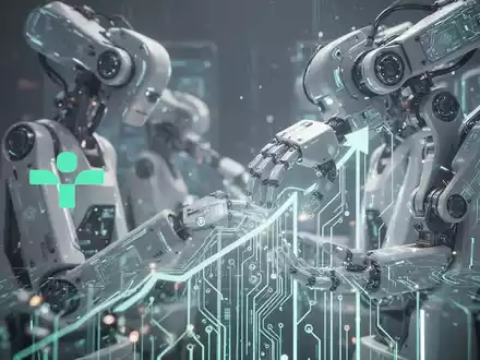 Eine abstrakte, atmosphärische Szene, die fortschrittliche Robotik und Automatisierung darstellt, mit einem Gefühl von Fortschritt und Durchbruch. - Foto: über boerse-global.de