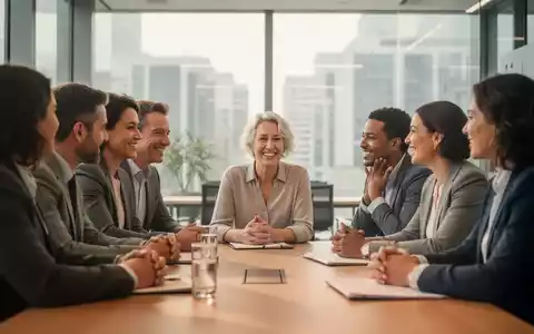 Eine Gruppe von Menschen sitzt in einem hellen Raum und spricht miteinander, was Unterstützung und Gemeinschaft symbolisiert. - Foto: über boerse-global.de