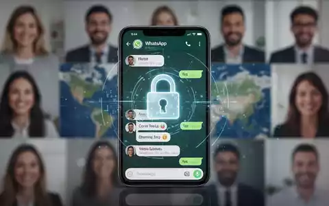 Ein Smartphone zeigt die WhatsApp-Chat-Oberfläche mit einem Vorhängeschloss, das digitale Privatsphäre und sichere Kommunikation symbolisiert. - Foto: über boerse-global.de