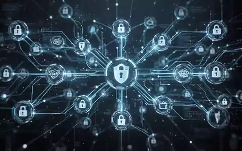 Digitales Netzwerk mit leuchtenden Knoten und sicheren Pfaden, das Open-Source-Software und digitale Souveränität repräsentiert. - Foto: über boerse-global.de