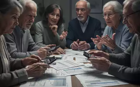 Eine Gruppe von Menschen unterschiedlichen Alters, die Finanzdokumente prüfen und sich über Rentenbesteuerung und Altersvorsorge austauschen. - Foto: über boerse-global.de