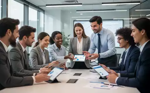 Neue Mitarbeiter erhalten Schulungen und Anweisungen in einem modernen Büro, das Digitalisierung und Teamarbeit symbolisiert. - Foto: über boerse-global.de