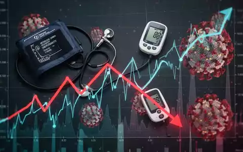Abstrakte Darstellung von medizinischen und finanziellen Daten, die den Zusammenhang zwischen metabolischem Syndrom und Krebsüberleben symbolisiert. - Foto: über boerse-global.de