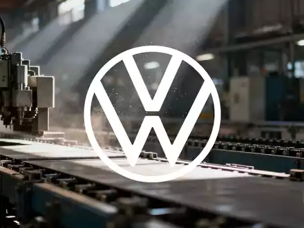 Abstrakte, atmosphärische Szene der Automobilindustrie mit unscharfen Maschinen und Montagelinien, die Effizienz und Wandel andeuten. - Foto: über boerse-global.de