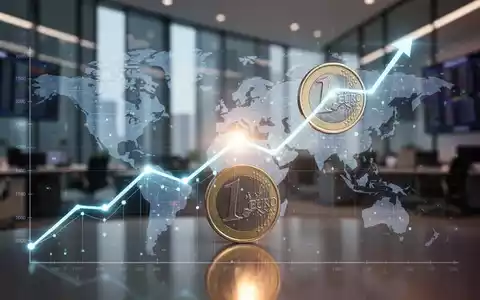 Eine aufsteigende Linie, eine Weltkarte und eine Euro-Münze, die ein Rekordhoch für den iShares Core MSCI World ETF symbolisieren. - Foto: über boerse-global.de