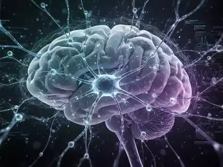 Abstrakte Darstellung des Gehirns mit leuchtenden neuronalen Netzwerken, die komplexe Denkprozesse und Multitasking symbolisieren. - Foto: über boerse-global.de