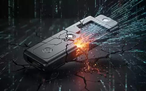 Sichere Kryptowährungs-Hardware-Wallet mit glühendem, austretendem Schadcode, symbolisiert einen Cyberangriff. - Foto: über boerse-global.de