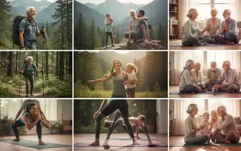 Eine Gruppe von Menschen, die verschiedene Aktivitäten ausüben, die Wohlbefinden und persönliches Wachstum symbolisieren, wie Wandern und Yoga. - Foto: über boerse-global.de