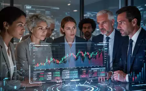Menschen betrachten digitale Finanzdiagramme und Portfolios, die moderne Altersvorsorge und Steuervorteile symbolisieren. - Foto: über boerse-global.de
