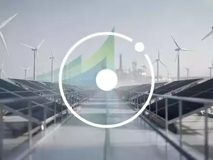 Abstrakte Szene, die den Sektor der erneuerbaren Energien darstellt, mit visuellen Hinweisen auf Wachstum und Zögern. - Foto: über boerse-global.de