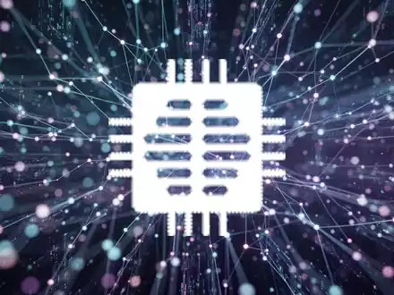 Abstrakte Darstellung eines Netzwerks aus leuchtenden Datenpunkten und Linien, das technologische Innovation und Datenverarbeitung symbolisiert. - Foto: über boerse-global.de